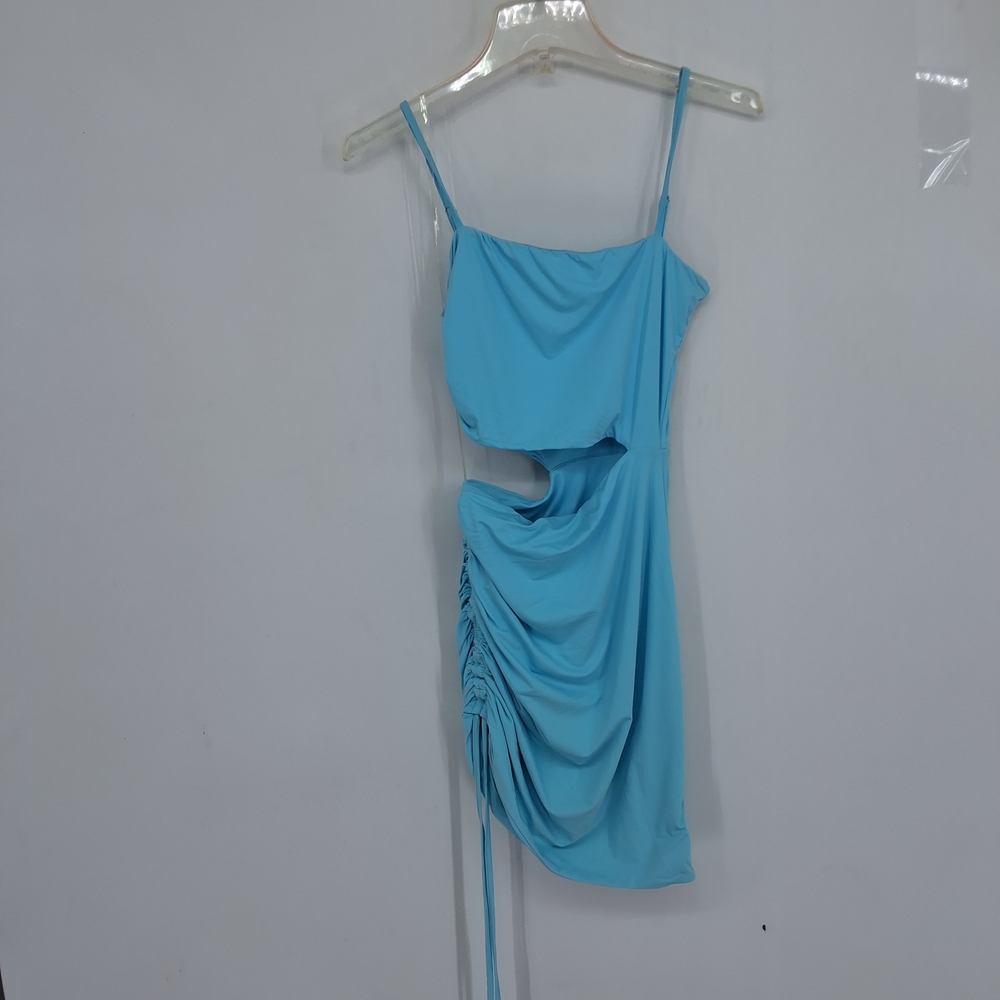 Tiger Mist Small Side Rouched Light Blue Dress